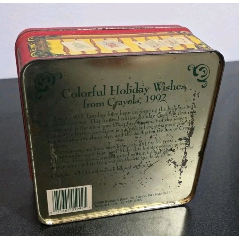 3pc Vintage Peanut Planters Wheat Thins Crayola‎ 80s Tin Lot Metal Cans Lids
